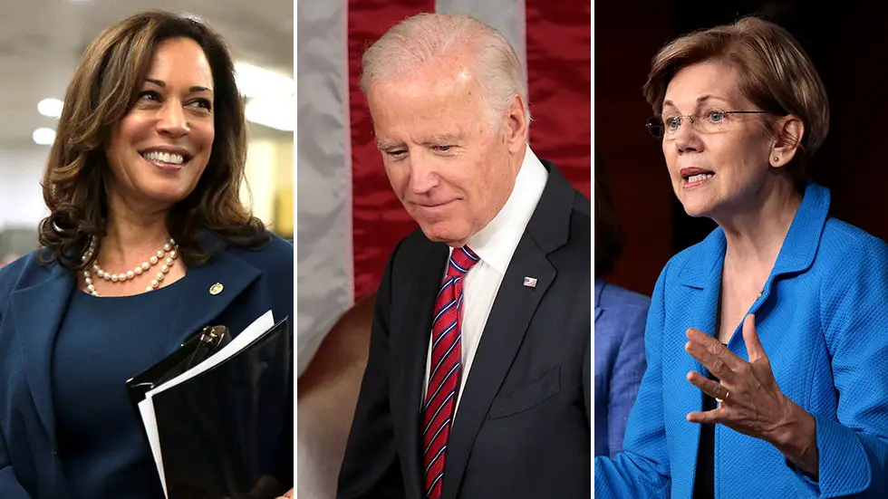 Kamala Harris Joe Biden Elizabeth Warren 2020