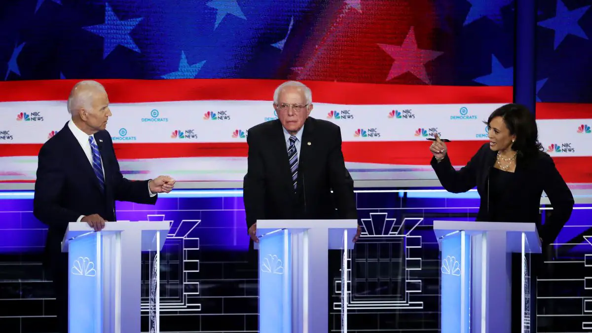 Dem Debate June 27 Biden Harris Sanders