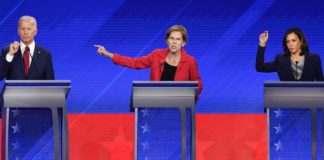 November Democratic Debate Stage